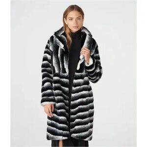 Karl Lagerfeld Chinchilla Faux Fur Coat XS